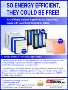 Columbus Industries Sets The Bar For High Efficiency Filters: Improve Indoor Air Quality